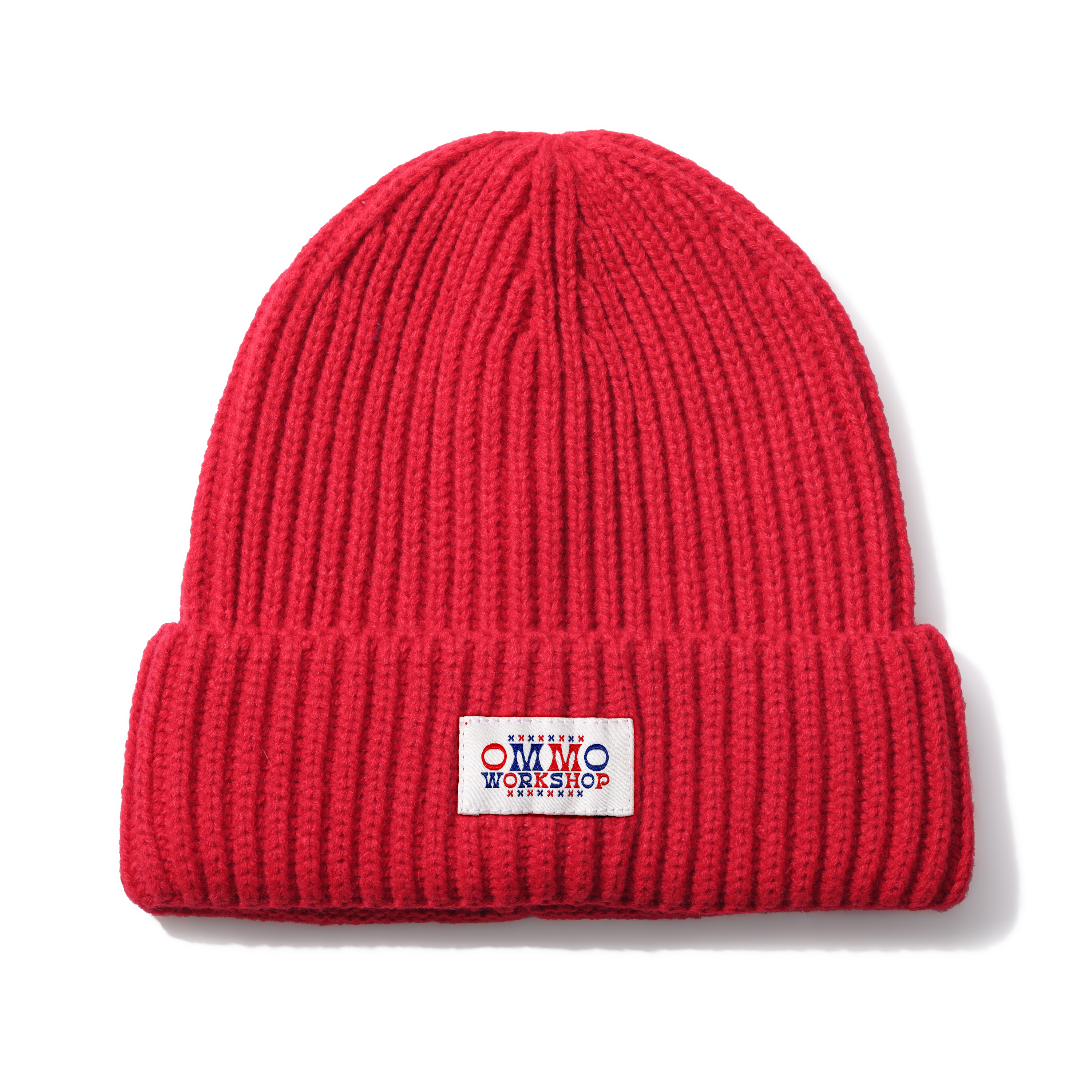 red knit beanie